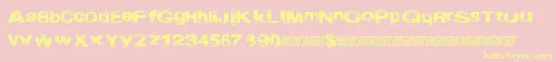 Шрифт Startmenu – жёлтые шрифты на розовом фоне