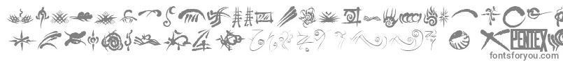 Wwwerewolfbats-fontti – harmaat kirjasimet valkoisella taustalla