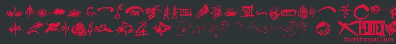 Wwwerewolfbats Font – Red Fonts on Black Background