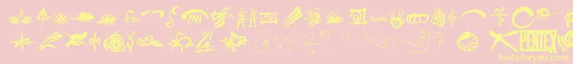 Wwwerewolfbats Font – Yellow Fonts on Pink Background