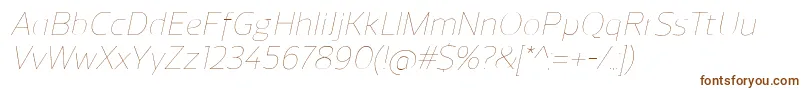 ReganUltralightitalic-Schriftart – Braune Schriften
