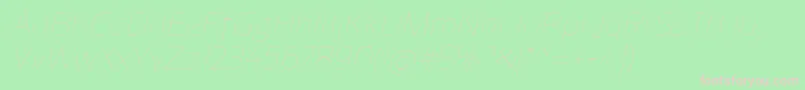 Fonte ReganUltralightitalic – fontes rosa em um fundo verde