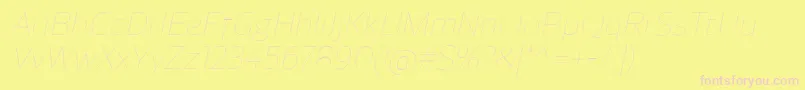 ReganUltralightitalic Font – Pink Fonts on Yellow Background