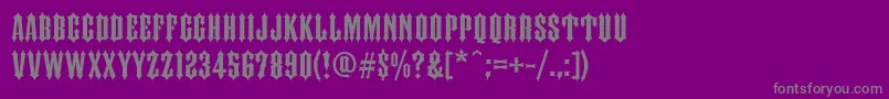 Police FtyIronhorseNcv – polices grises sur fond violet