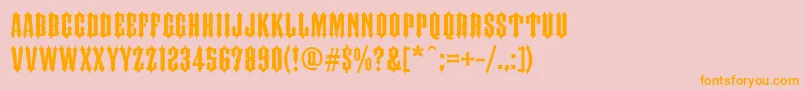 FtyIronhorseNcv Font – Orange Fonts on Pink Background