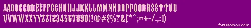 fuente FtyIronhorseNcv – Fuentes Rosadas Sobre Fondo Morado