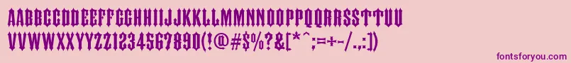 FtyIronhorseNcv Font – Purple Fonts on Pink Background