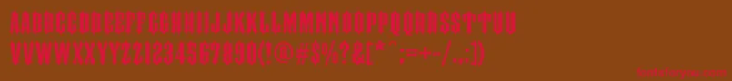 FtyIronhorseNcv Font – Red Fonts on Brown Background