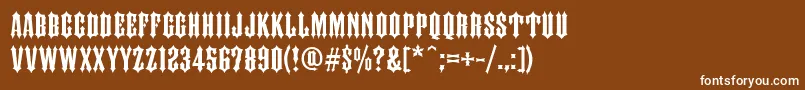 FtyIronhorseNcv Font – White Fonts on Brown Background
