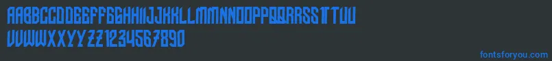 NudoDislocado Font – Blue Fonts on Black Background