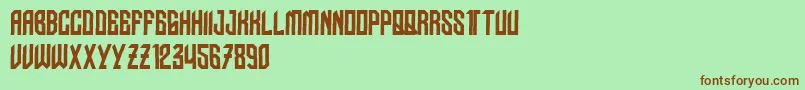 NudoDislocado Font – Brown Fonts on Green Background