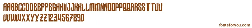 Шрифт NudoDislocado – коричневые шрифты на белом фоне