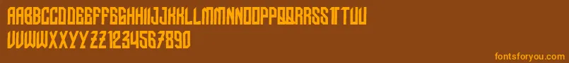 NudoDislocado Font – Orange Fonts on Brown Background