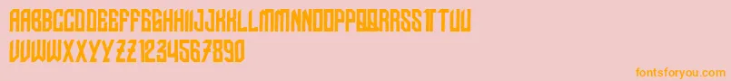 NudoDislocado Font – Orange Fonts on Pink Background