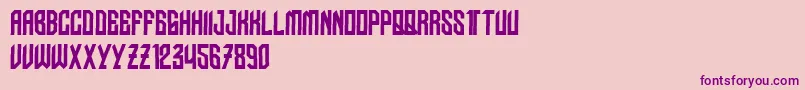 NudoDislocado Font – Purple Fonts on Pink Background