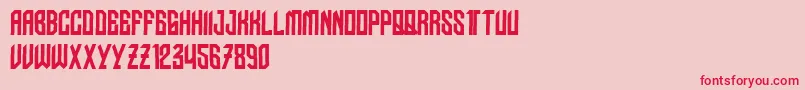 NudoDislocado Font – Red Fonts on Pink Background