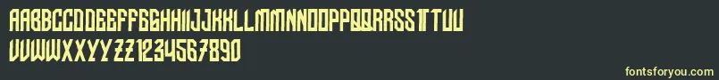 NudoDislocado Font – Yellow Fonts on Black Background