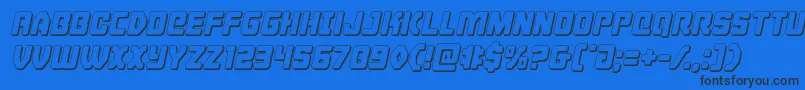 Cyborgrooster3Dital Font – Black Fonts on Blue Background