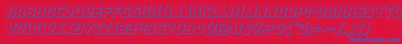 Cyborgrooster3Dital Font – Blue Fonts on Red Background