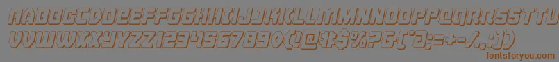 Cyborgrooster3Dital Font – Brown Fonts on Gray Background