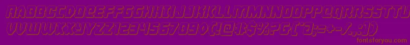 Cyborgrooster3Dital Font – Brown Fonts on Purple Background