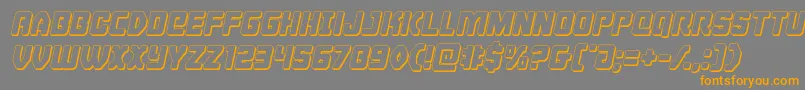 Cyborgrooster3Dital Font – Orange Fonts on Gray Background