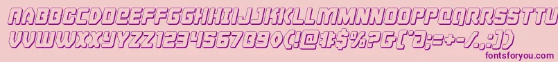 Cyborgrooster3Dital Font – Purple Fonts on Pink Background