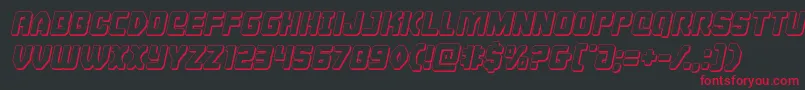 Cyborgrooster3Dital Font – Red Fonts on Black Background