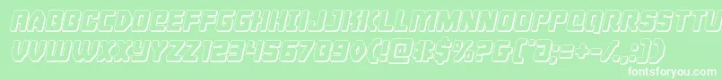 Cyborgrooster3Dital Font – White Fonts on Green Background