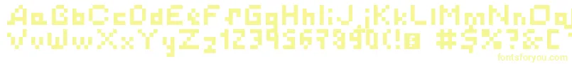 Шрифт SimplePixelsLatinCyrillicKatakana – жёлтые шрифты