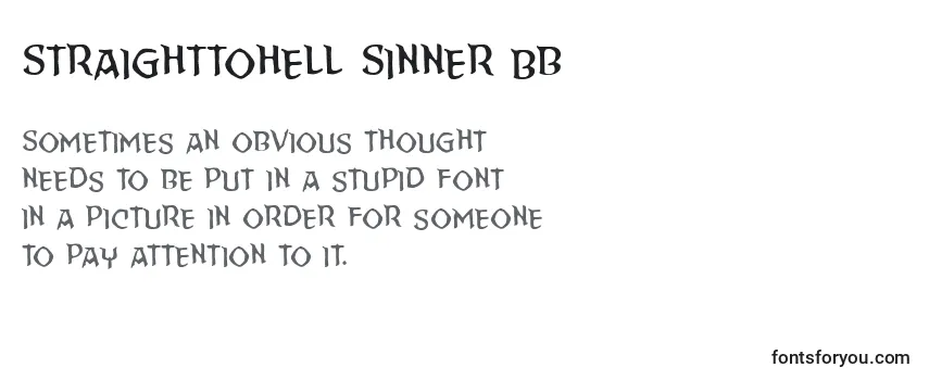 Schriftart Straighttohell Sinner Bb
