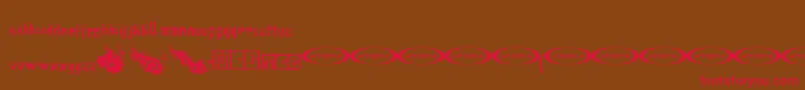 Wentelte Font – Red Fonts on Brown Background