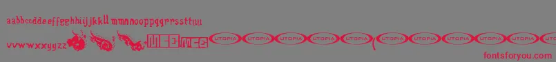 Wentelte Font – Red Fonts on Gray Background