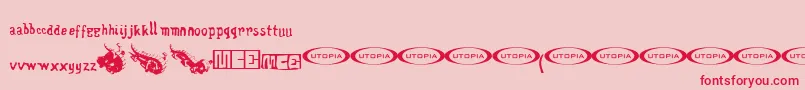 Wentelte Font – Red Fonts on Pink Background
