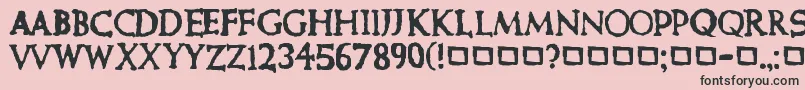 CurePictureShow-fontti – mustat fontit vaaleanpunaisella taustalla