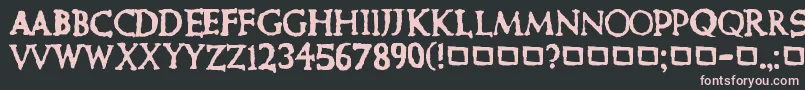 Шрифт CurePictureShow – розовые шрифты на чёрном фоне