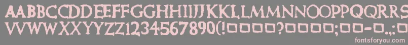 Шрифт CurePictureShow – розовые шрифты на сером фоне