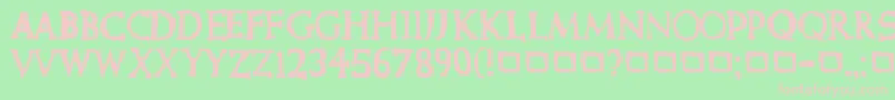 CurePictureShow Font – Pink Fonts on Green Background