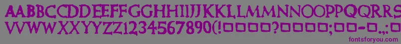 Шрифт CurePictureShow – фиолетовые шрифты на сером фоне