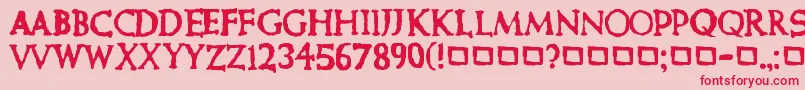 CurePictureShow Font – Red Fonts on Pink Background