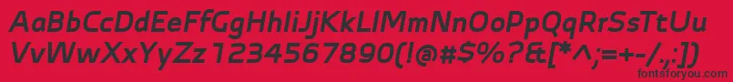 AutobahnProBoldItalic Font – Black Fonts on Red Background