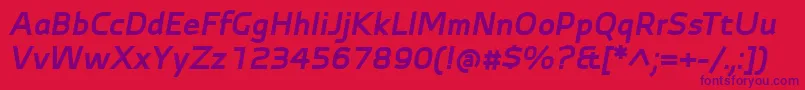 AutobahnProBoldItalic Font – Purple Fonts on Red Background