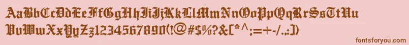 EnglishTowneMedium Font – Brown Fonts on Pink Background