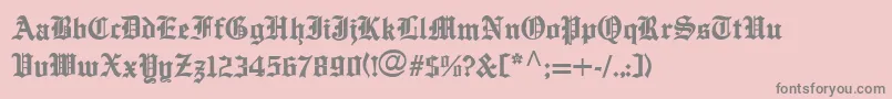 EnglishTowneMedium Font – Gray Fonts on Pink Background