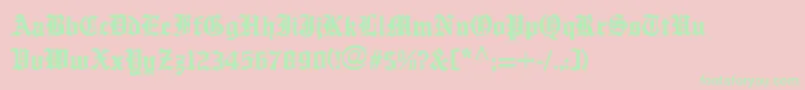 EnglishTowneMedium Font – Green Fonts on Pink Background