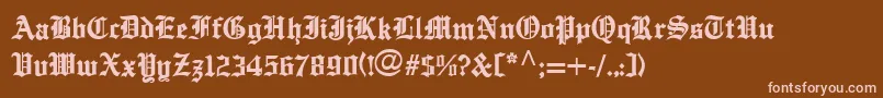 EnglishTowneMedium Font – Pink Fonts on Brown Background