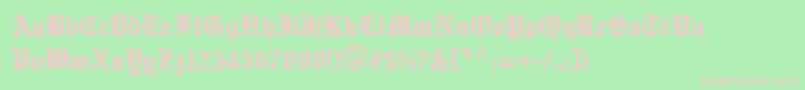 EnglishTowneMedium Font – Pink Fonts on Green Background