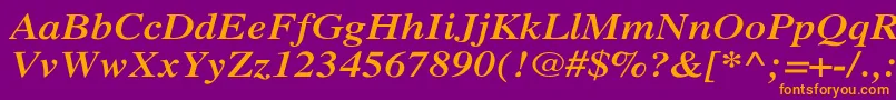 fuente XeroxSerifWideBoldItalic – Fuentes Naranjas Sobre Fondo Morado