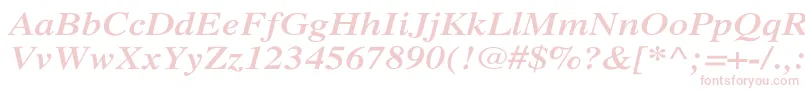 fuente XeroxSerifWideBoldItalic – Fuentes Rosadas Sobre Fondo Blanco