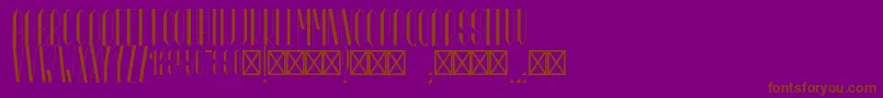 Fonte MarianneRegular – fontes marrons em um fundo roxo